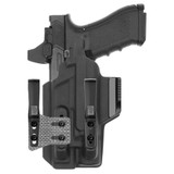 Front view of Tulster ARC IWB light-bearing holster for Glock 34 Surefire X300, left-hand draw.