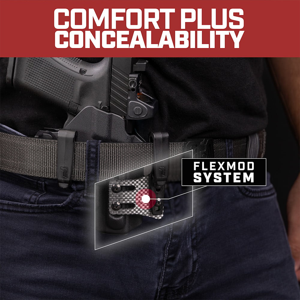 Front view of Tulster ARC IWB light-bearing holster for Hellcat Pro with Streamlight TLR-7, left-hand draw. - Image 4