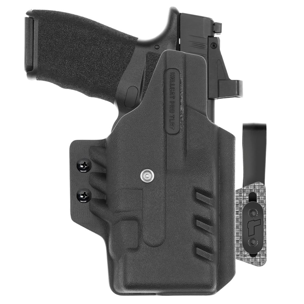 Front view of Tulster ARC IWB light-bearing holster for Hellcat Pro with Streamlight TLR-7, left-hand draw. - Image 2