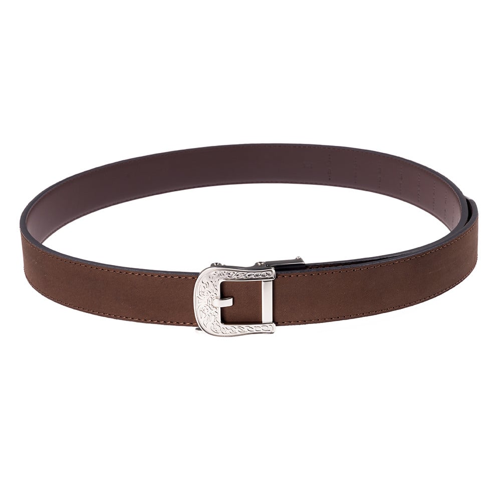 Kore Essentials - 1.5" Buffalo Leather Gun Belt - Coffee, Rodeo Buckle - Tulster