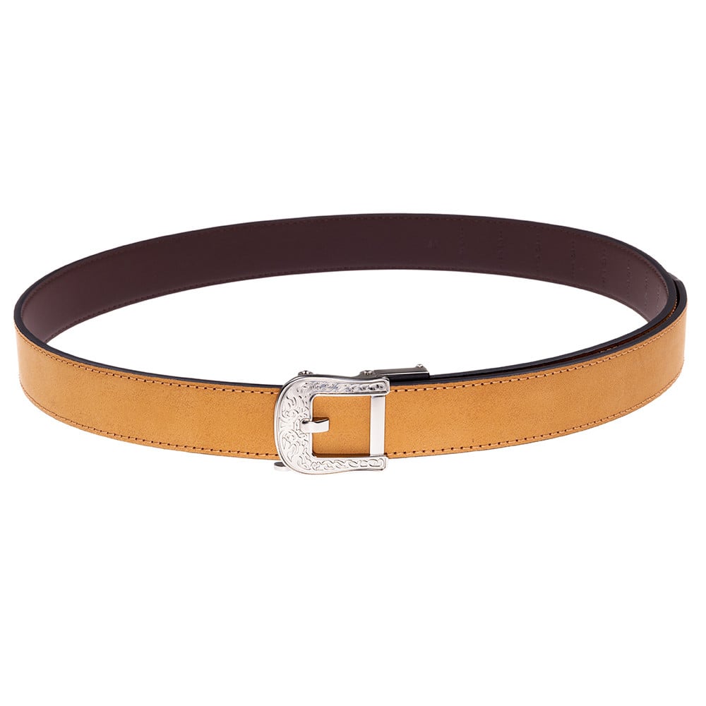 Kore Essentials - 1.5" Buffalo Leather Gun Belt - Tan, Rodeo Buckle - Tulster