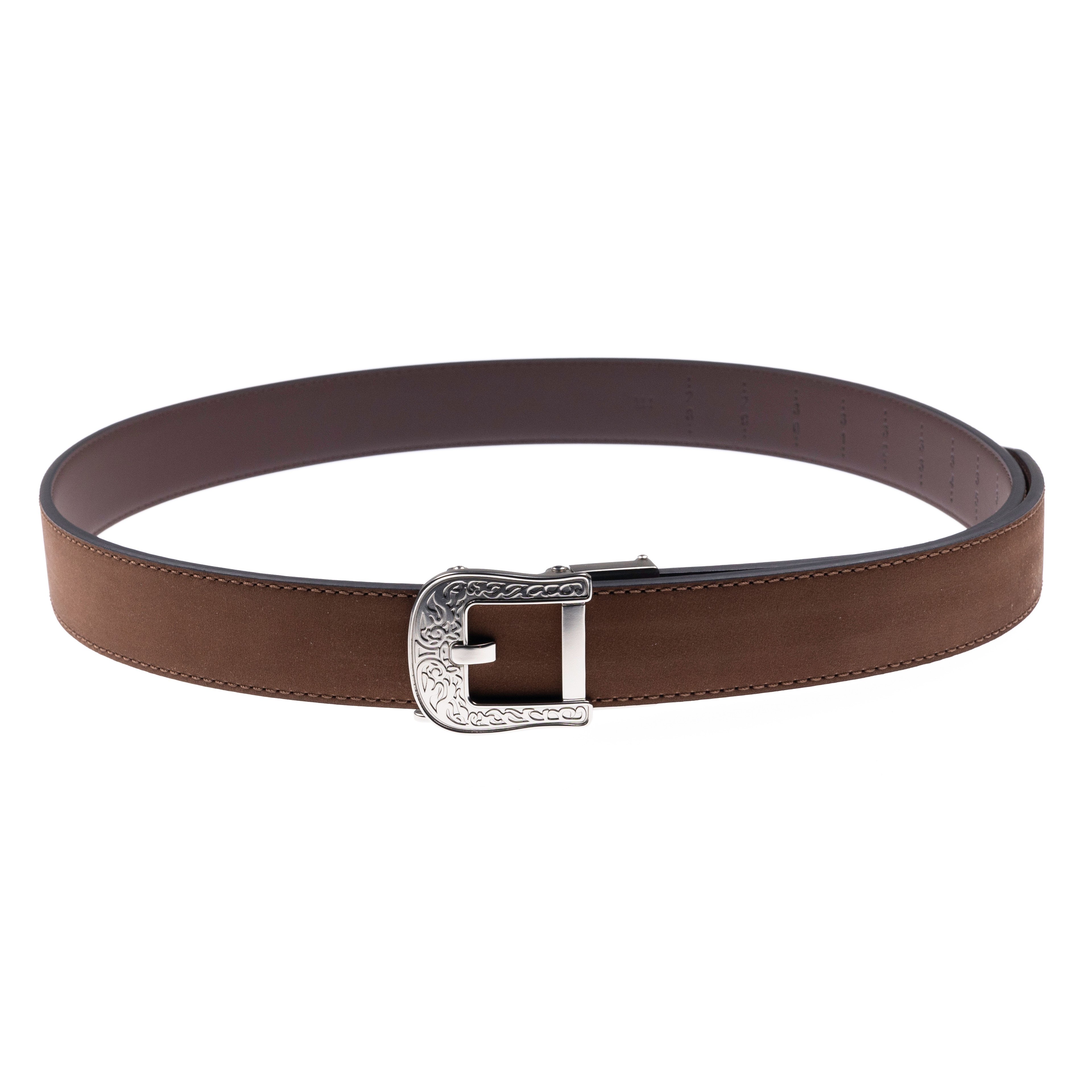 Kore Essentials - 1.5" Buffalo Leather Gun Belt - Brown, Rodeo Buckle - Tulster
