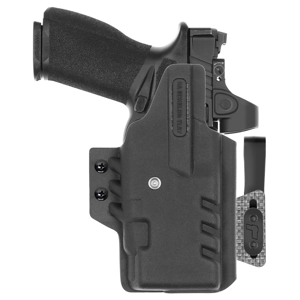Front view of Tulster ARC IWB light-bearing holster for Springfield Echelon Full Size w/ TLR-7, left-hand draw. - Image 2
