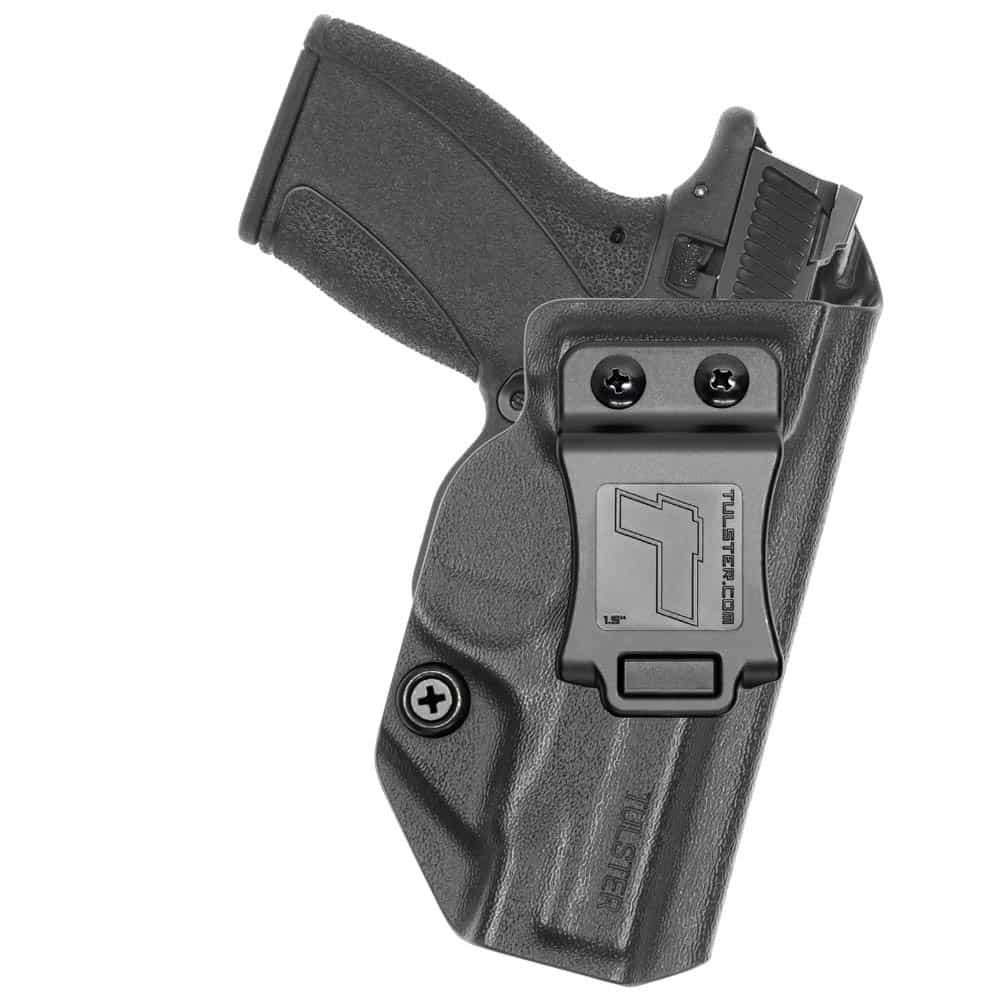 Front view of Tulster Profile IWB holster for Smith & Wesson Bodyguard 2.0 Comp Carry, right-hand draw - Image 1