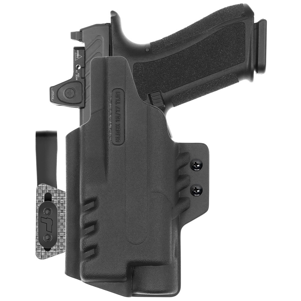 Front view of Tulster ARC IWB light-bearing holster for Shadow Systems DR920 Streamlight TLR-1, right-hand draw. - Image 2