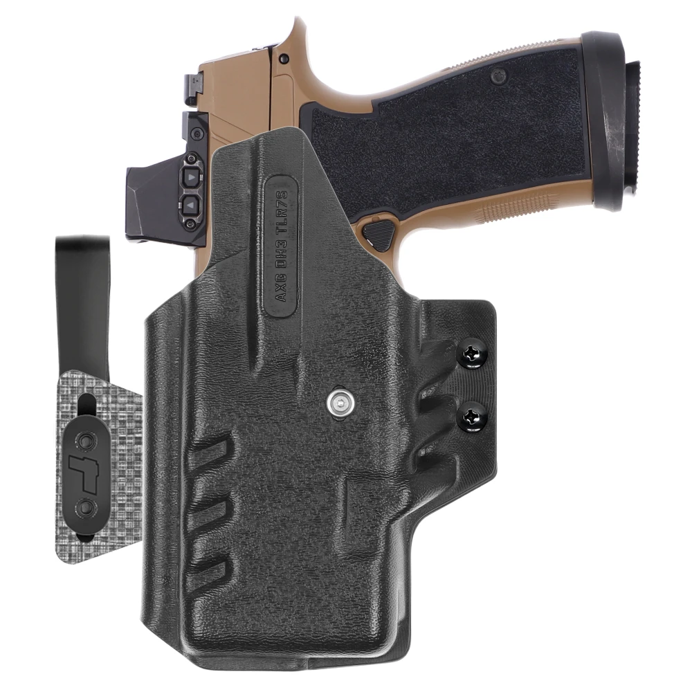 Front view of Tulster ARC IWB light-bearing holster for Sig Sauer P365 DH3 AXG Streamlight TLR-7 Sub, right-hand draw. - Image 2