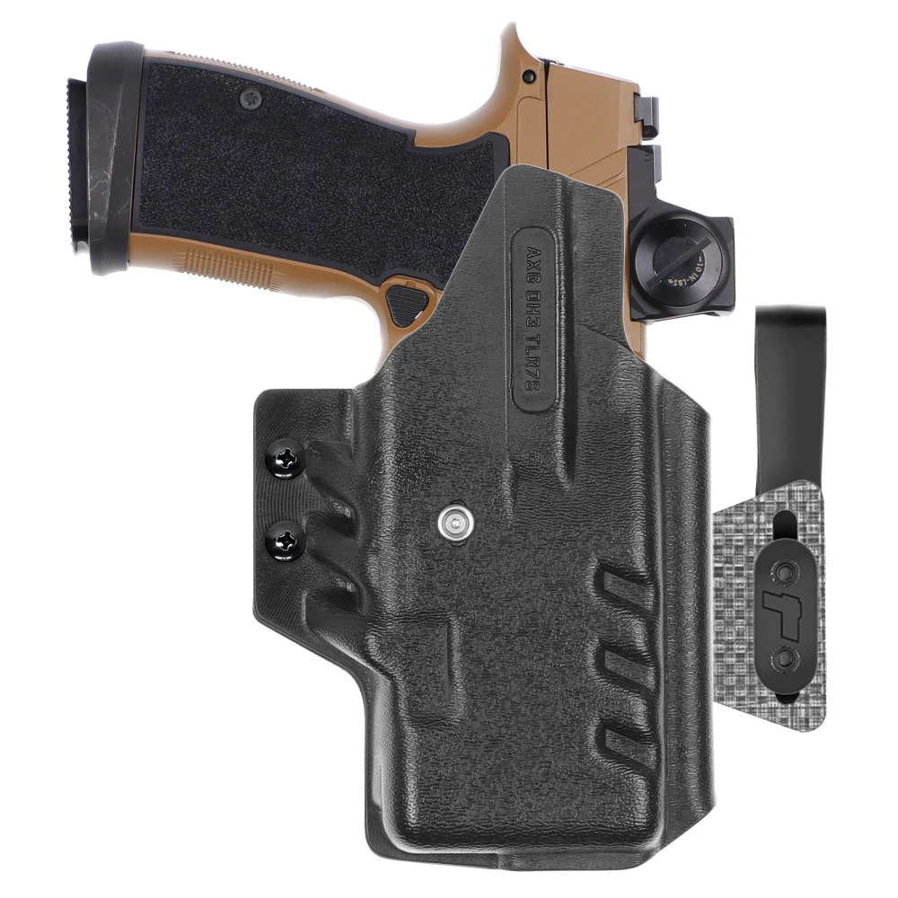 Front view of Tulster ARC IWB light-bearing holster for Sig Sauer P365 DH3 AXG Streamlight TLR-7 Sub, left-hand draw. - Image 2