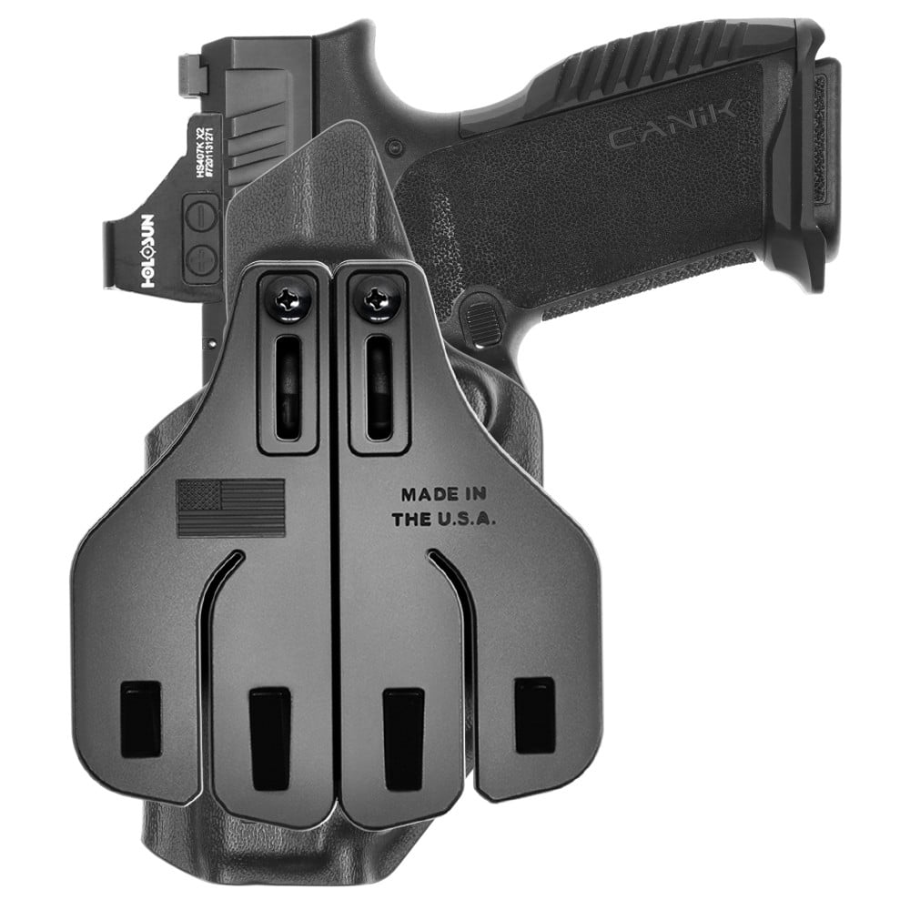 Front view of Tulster Range+ OWB optic-ready holster for Canik Prime Radian, right-hand draw. - Image 2