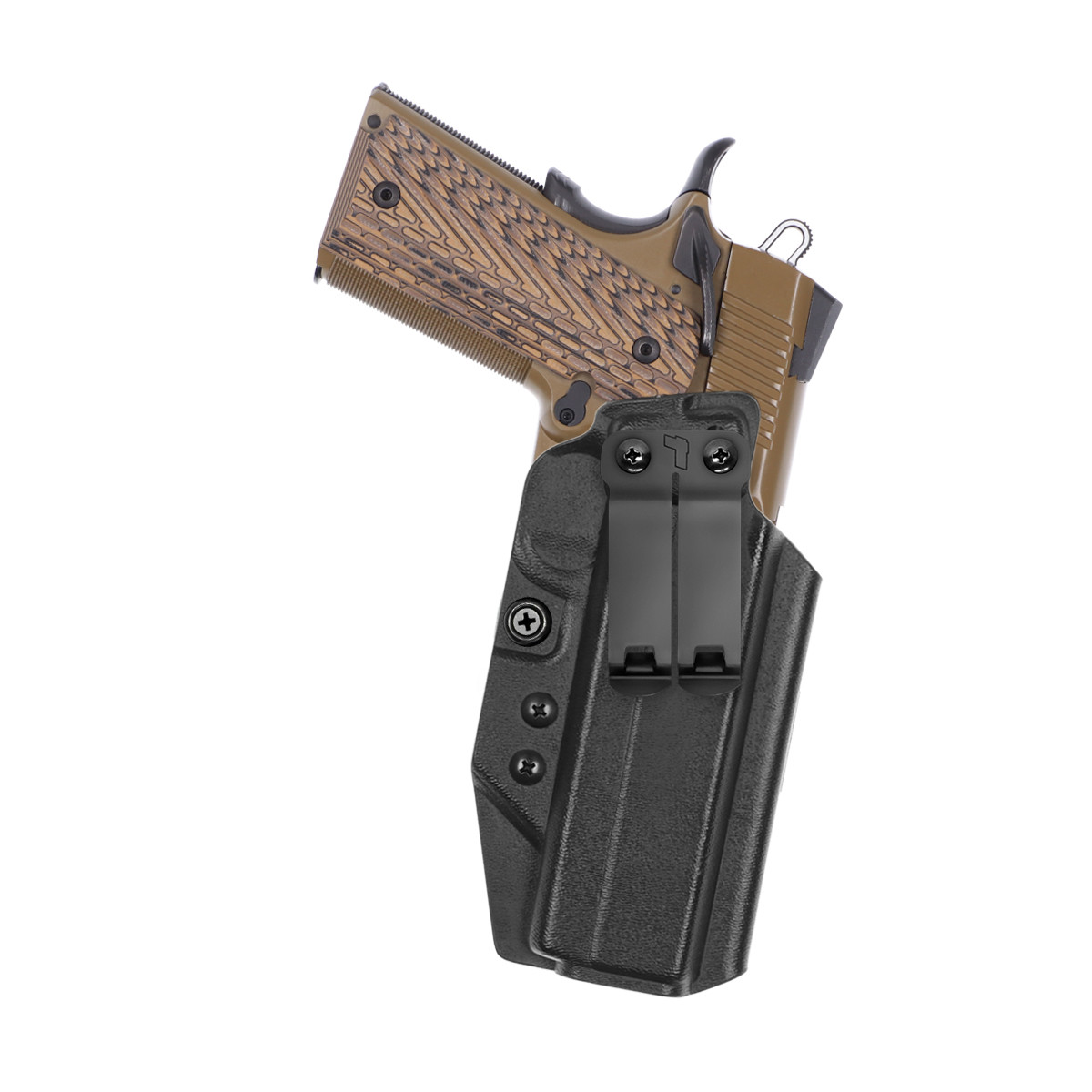 Front view of Tulster Profile+ IWB holster for 1911 4.25" rail, right-hand draw. - Image 1