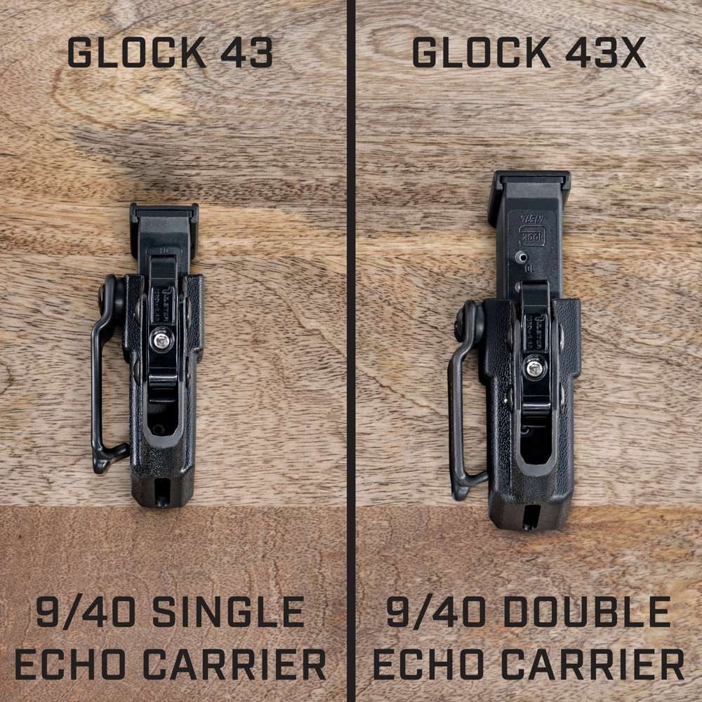 Profile Inside The Waistband (IWB) Tulster Holster in Right Hand for: Glock 43/43X Streamlight TLR-6/TLR-6 HL For Concealed Carry in Black Kydex - Image 3