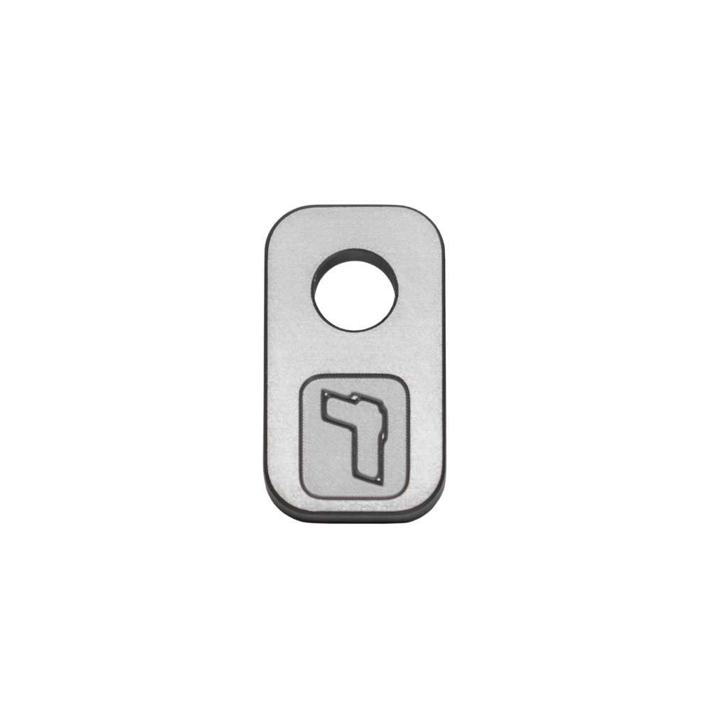 OWB Retention Tag, Grey Anodized Aluminum - Contour Series Tulster - Image 1