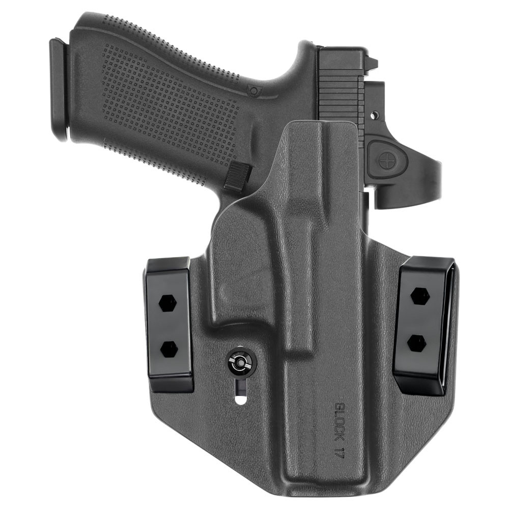 Front view of Tulster Contour OWB holster for Glock 17, left-hand draw - Image 2