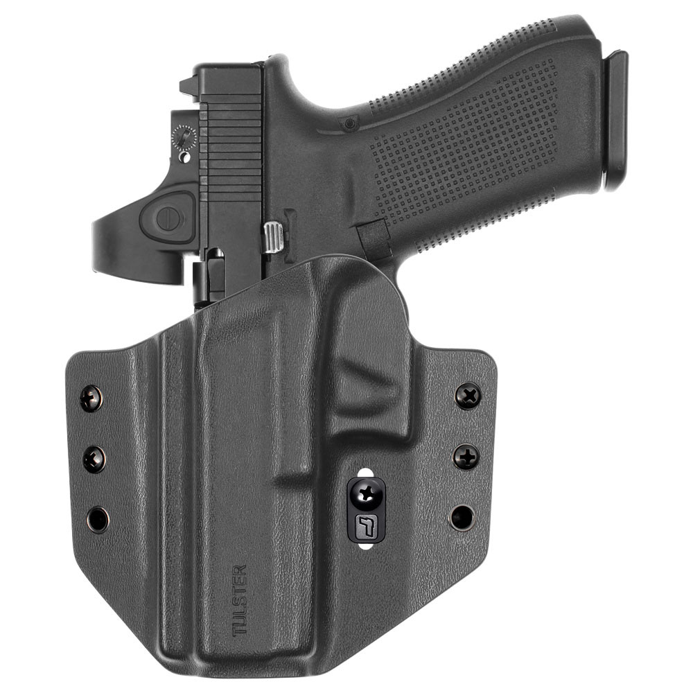 Front view of Tulster Contour OWB holster for Glock 17, left-hand draw - Image 1