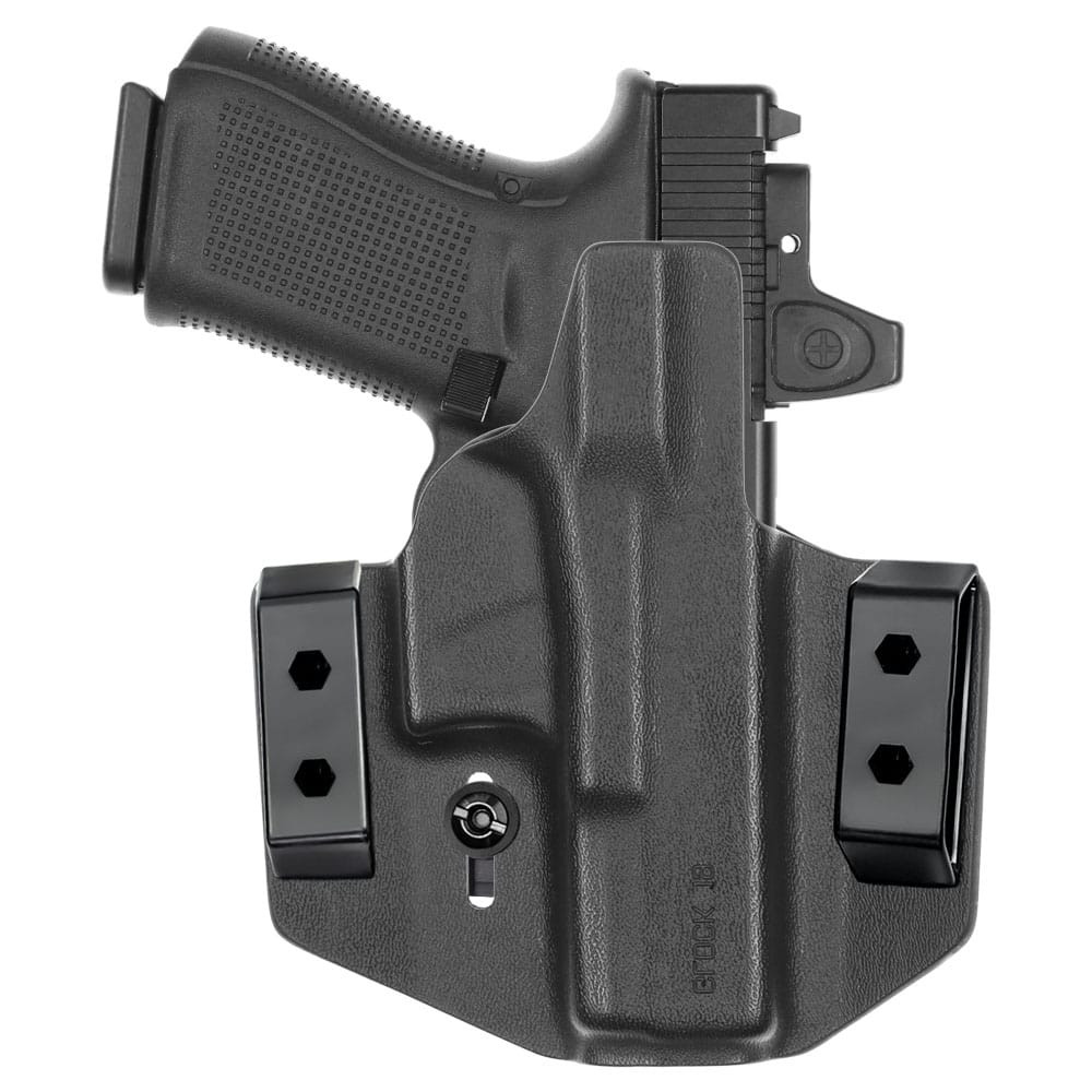 Front view of Tulster Contour OWB holster for Glock 19, left-hand draw - Image 2