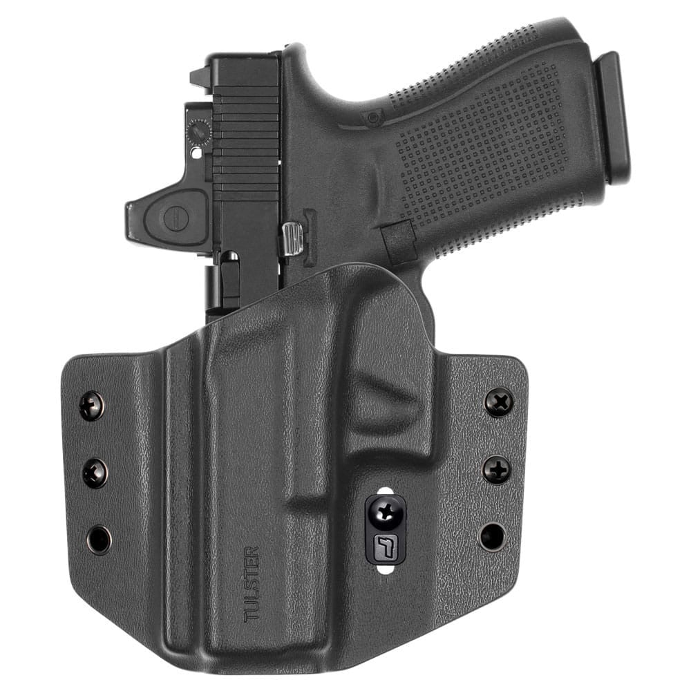Front view of Tulster Contour OWB holster for Glock 19, left-hand draw - Image 1