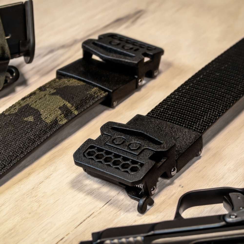 Kore Essentials - 1.5" Tactical Gun Belt - Black Multicam, X10 Buckle Tulster - Image 2