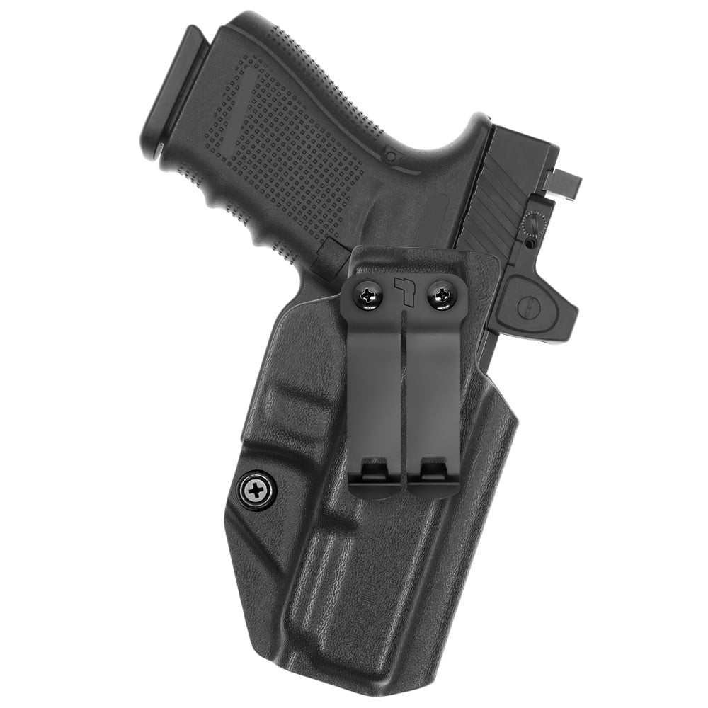 Optic Ready Glock 19 Inside The Waistband (IWB) With The Top-Rated Tier 1 Tulster Profile+ Holster For Concealed Carry in Black Kydex - Image 1