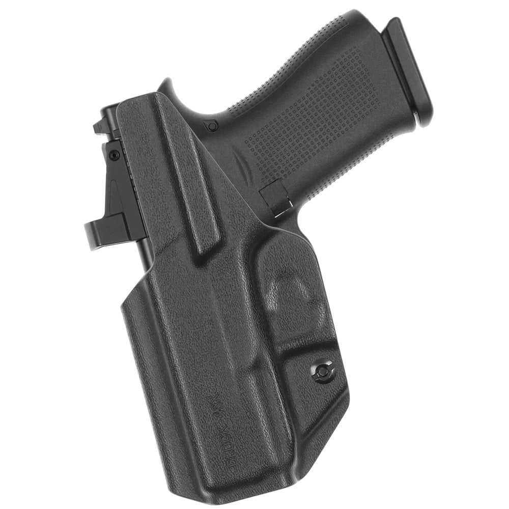 Optic Compatible Tulster Profile+ Inside The Waistband (IWB) Holster in Right Hand For Glock 43/43X/MOS For Concealed Carry In Black Kydex - Image 2