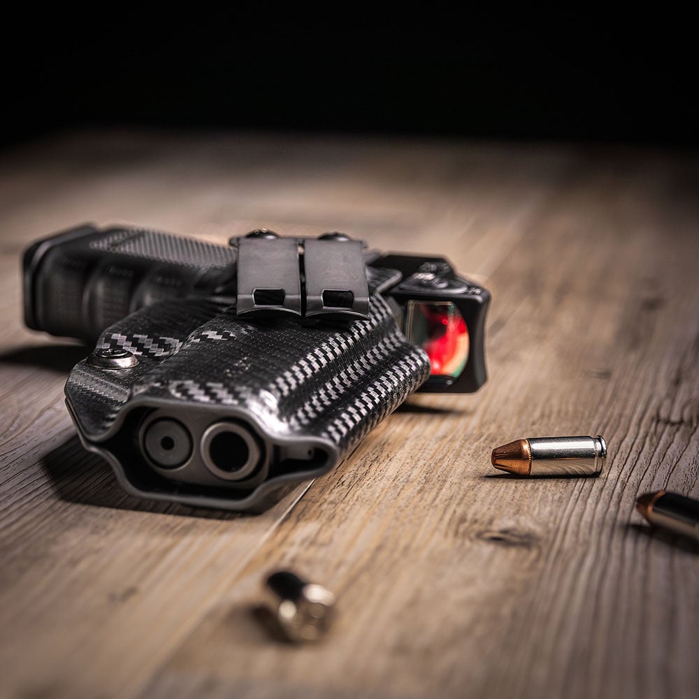 Optic Compatible Tulster Profile+ Inside The Waistband (IWB) Holster in Left Hand For Glock 43/43X/MOS For Concealed Carry In Black Kydex - Image 4