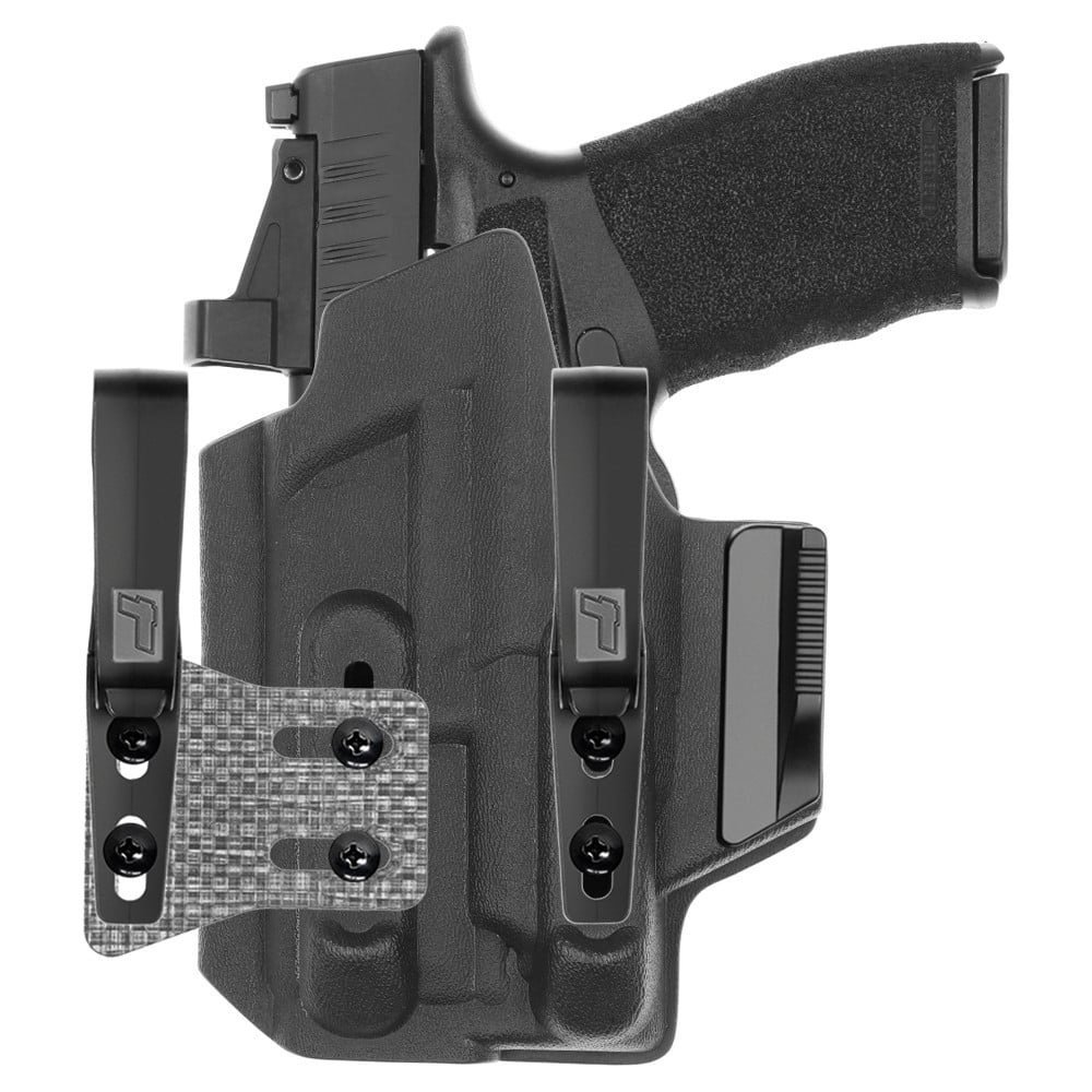 Front view of Tulster ARC IWB light-bearing holster for Hellcat Pro with Streamlight TLR-7 Sub, left-hand draw. - Image 1
