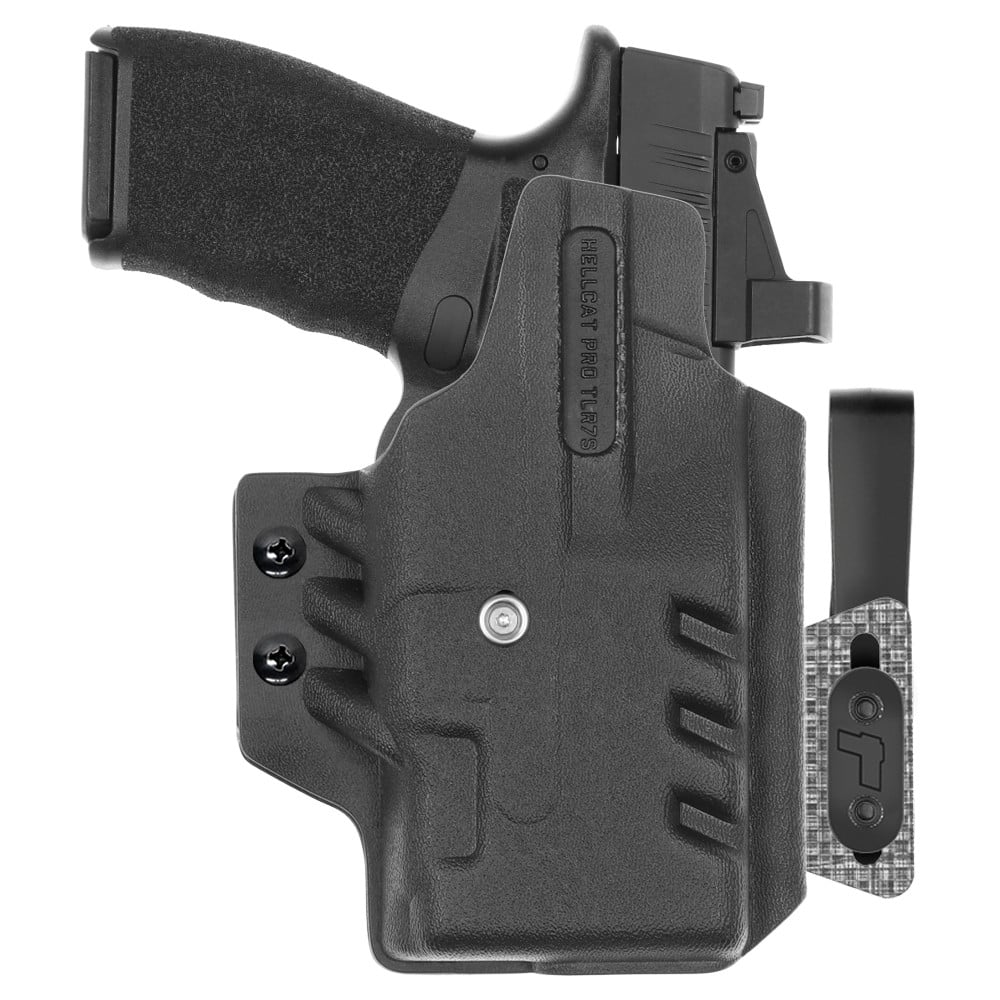Front view of Tulster ARC IWB light-bearing holster for Hellcat Pro with Streamlight TLR-7 Sub, left-hand draw. - Image 2