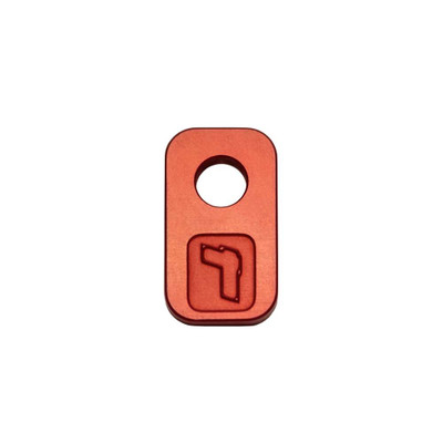 OWB Retention Tag, Red Anodized Aluminum - Contour Series Tulster