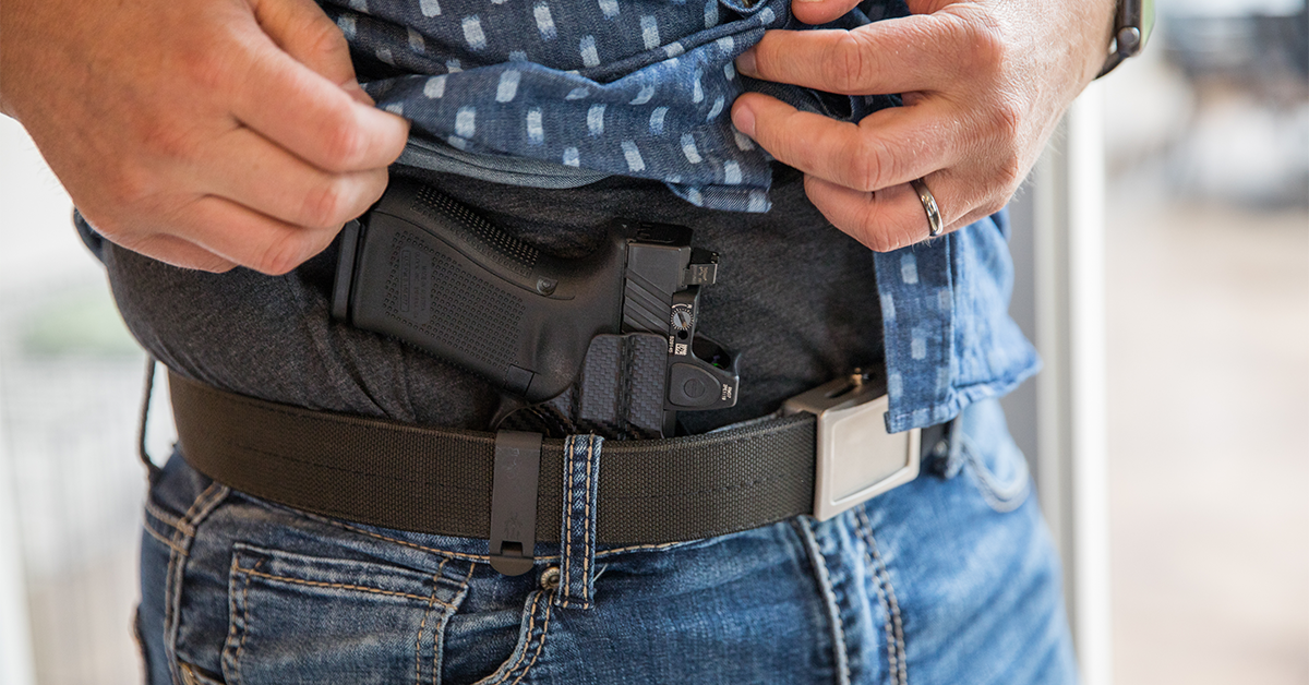 edc belt with pistol