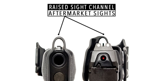 Raised Sight Channel - Aftermarket Sights