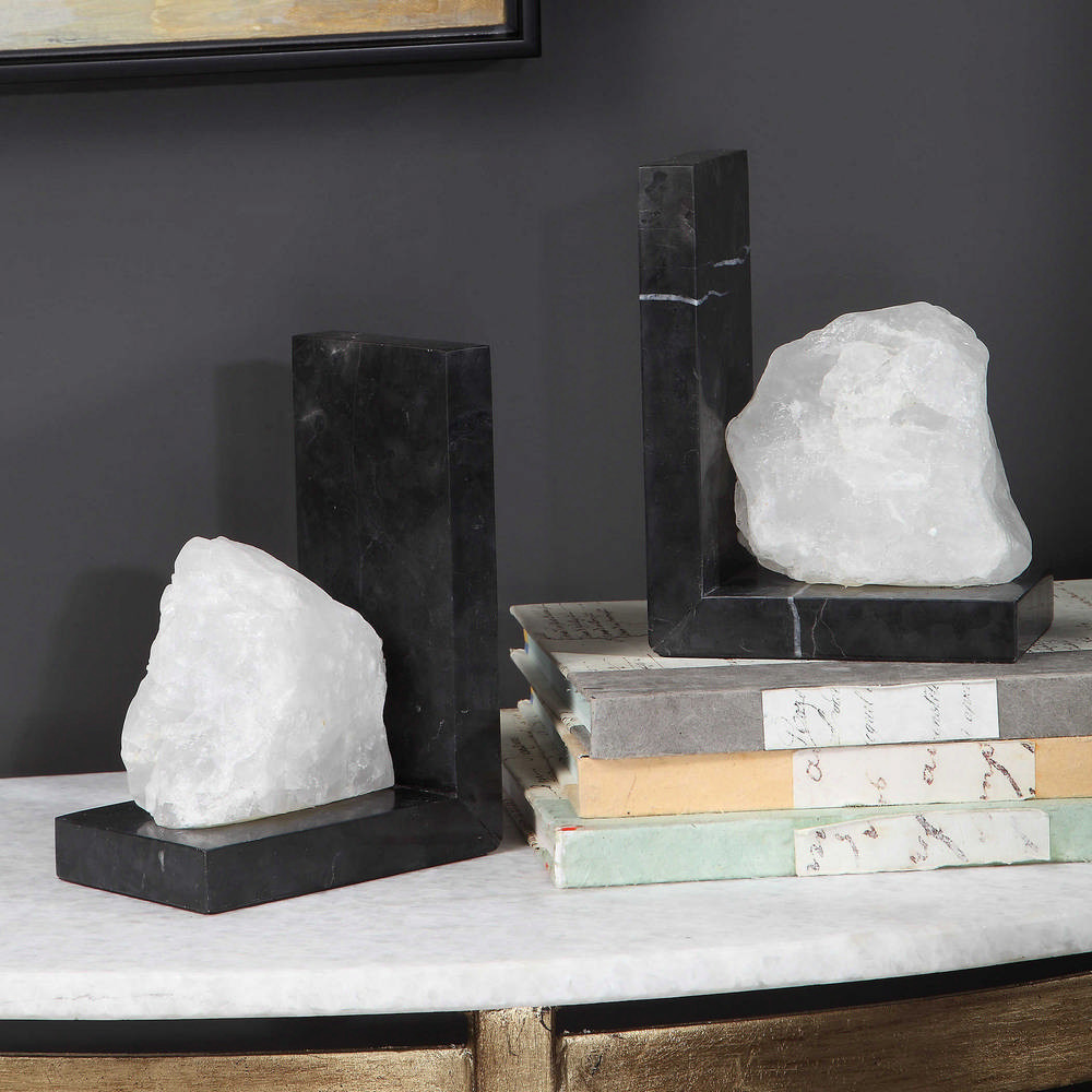 Quartz Bookends S2 by Uttermost Maison Living