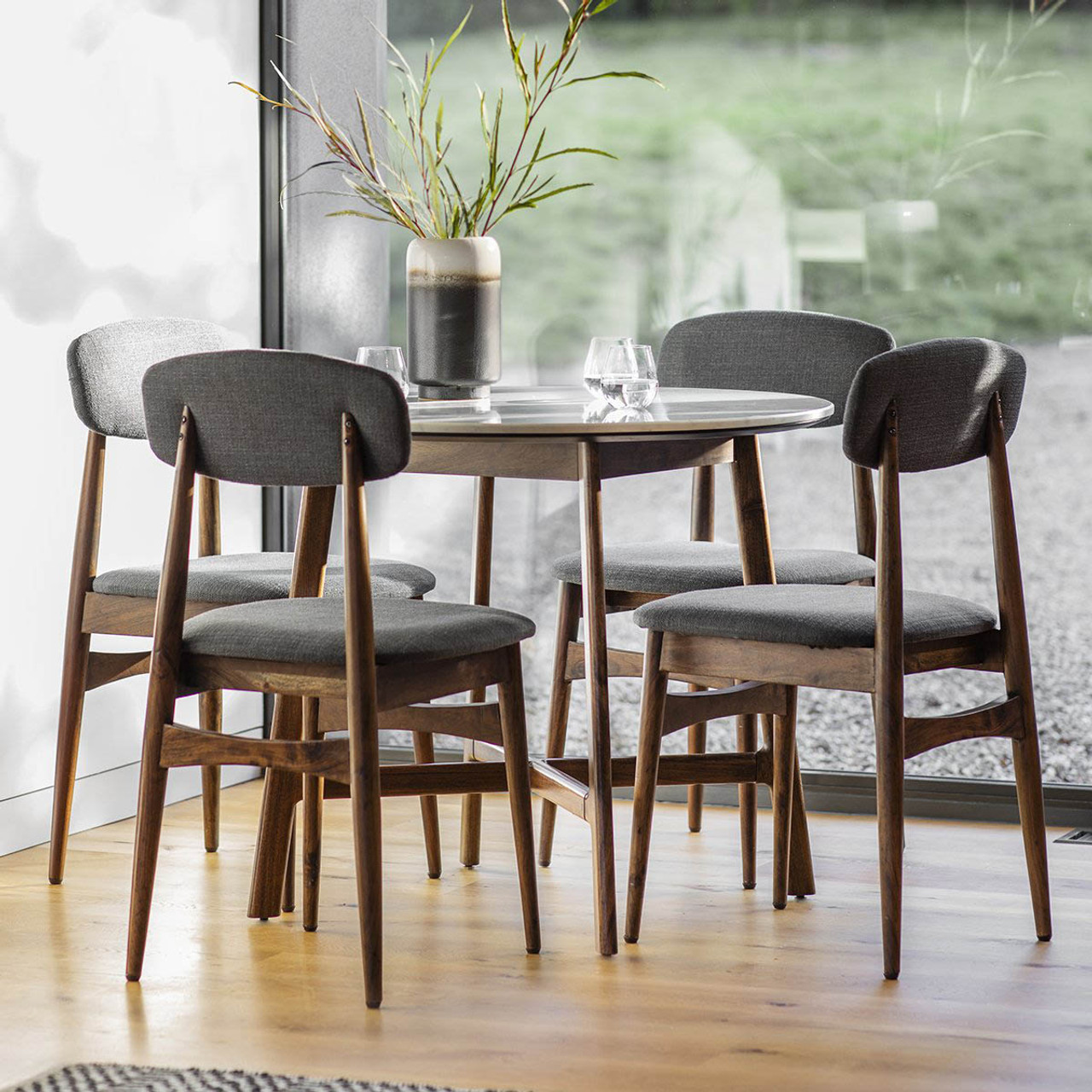 Bergen Round Marble Dining Table Scandinavian Furniture Maison Living