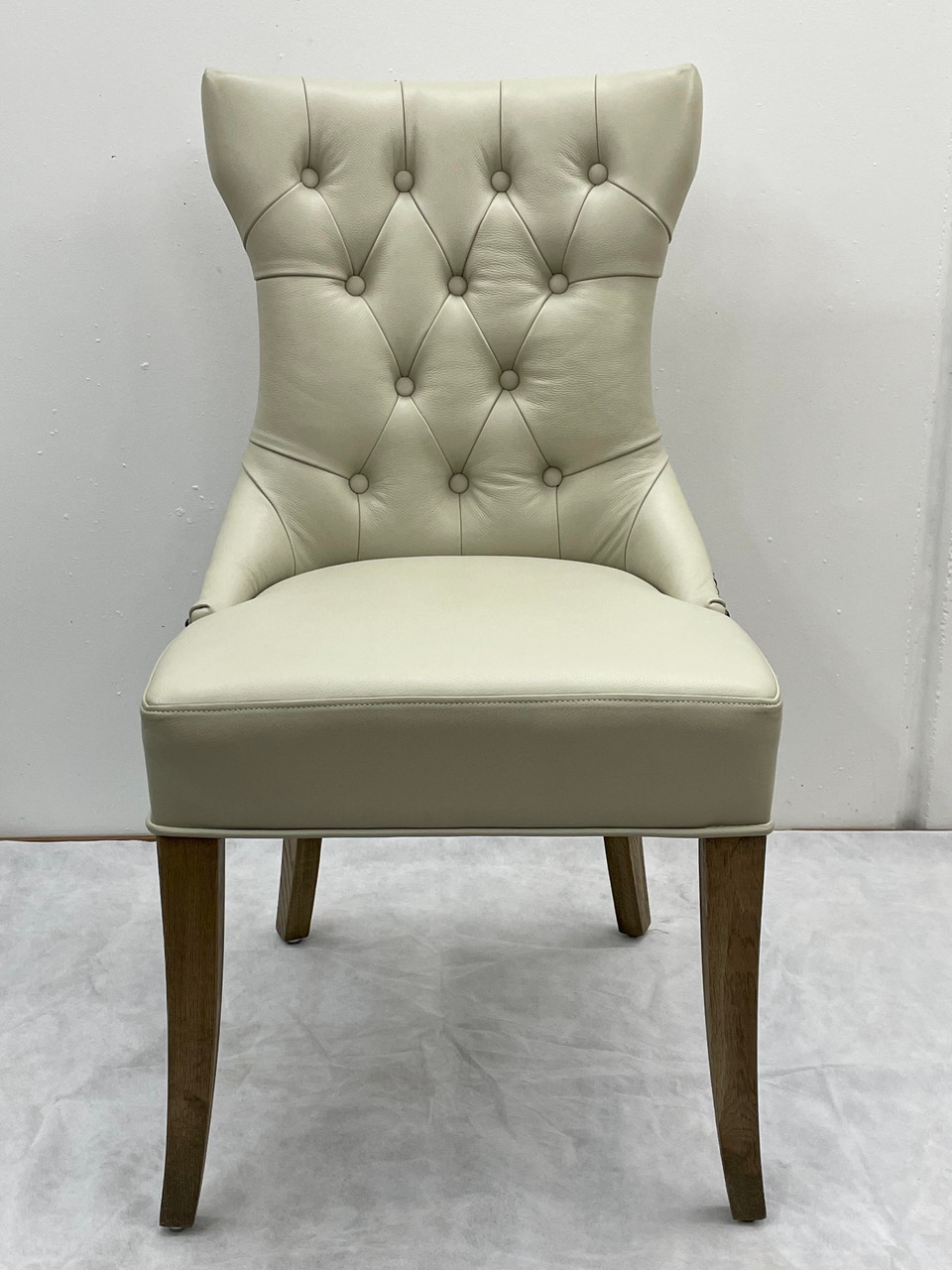 Ella Leather Dining Chair - Cream - French Modern Classic Furniture