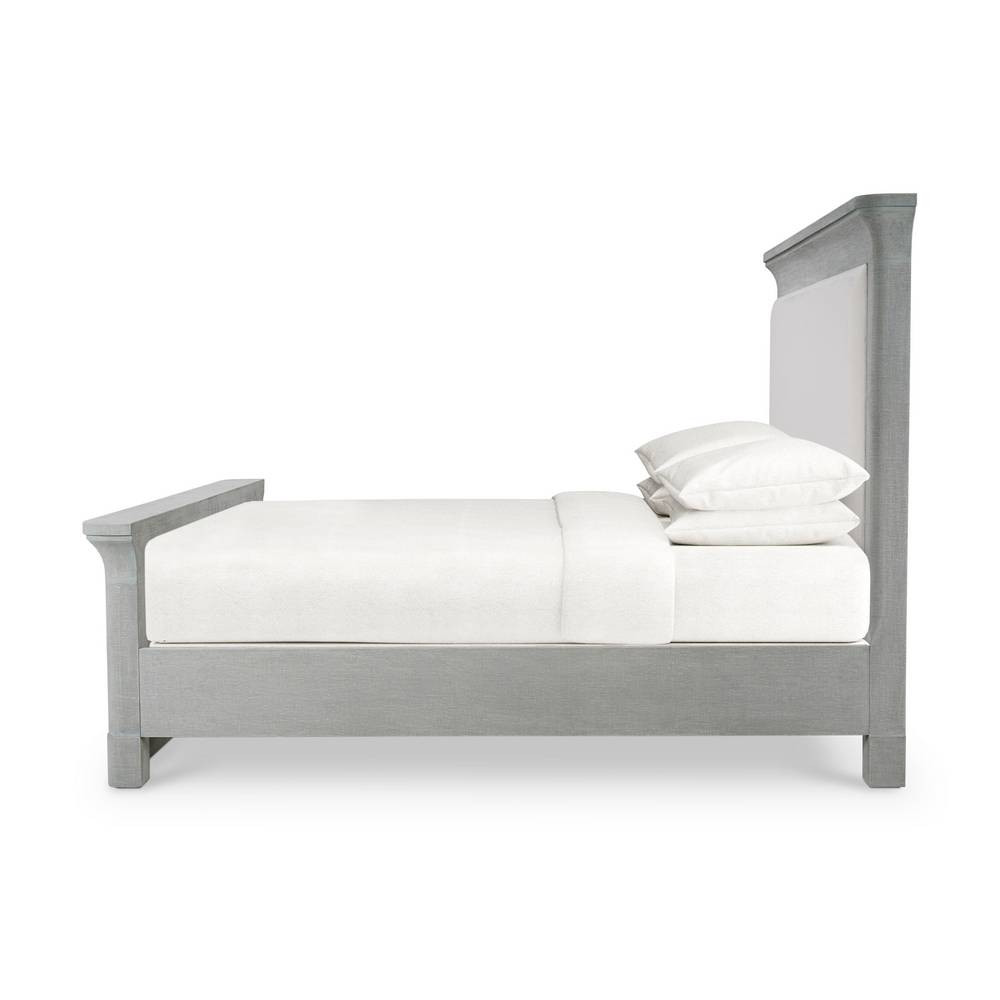 Claremont Linen Wrapped Bed King | Mid-Century Style Bedroom Furniture