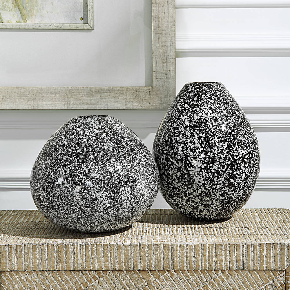 Cosmic Black & White Vases - Set-2 | Contemporary Style Vase