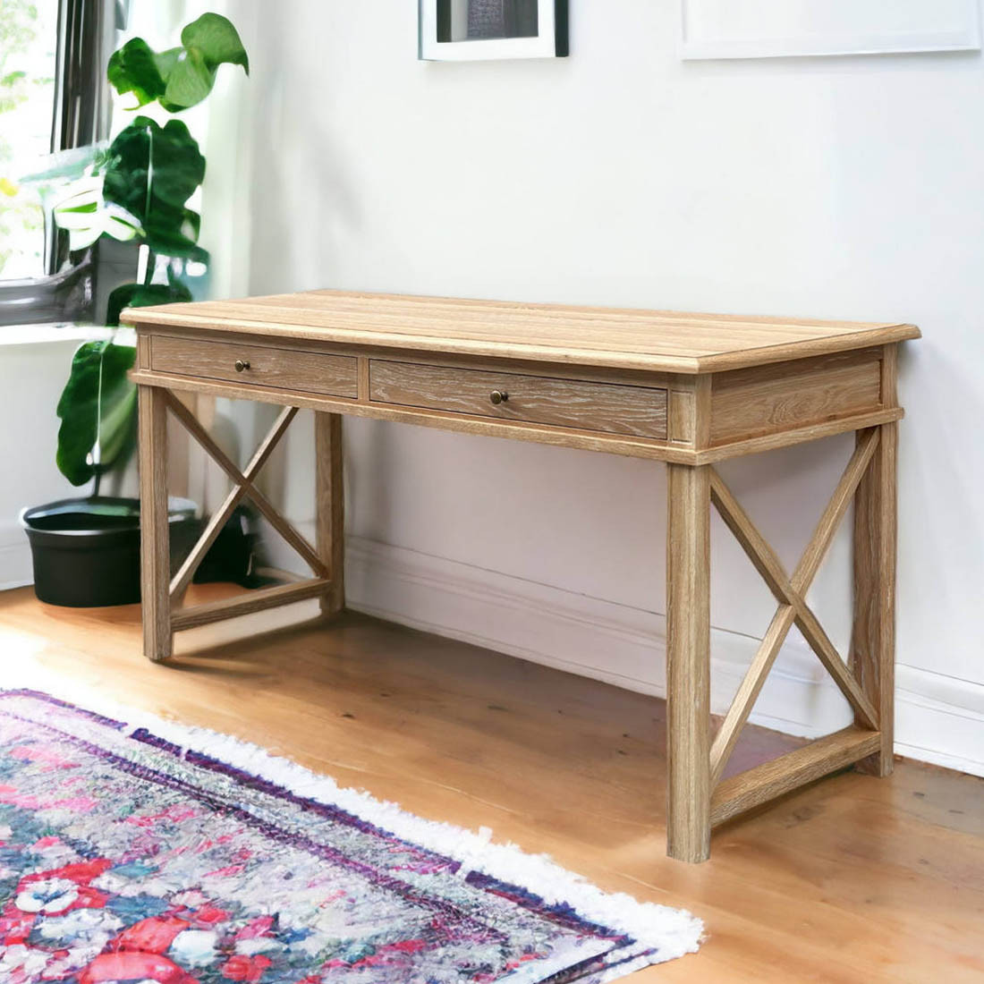 Xavier Desk Whitewash Oak Hamptons xavier-desk-whitewash-oak-hamptons