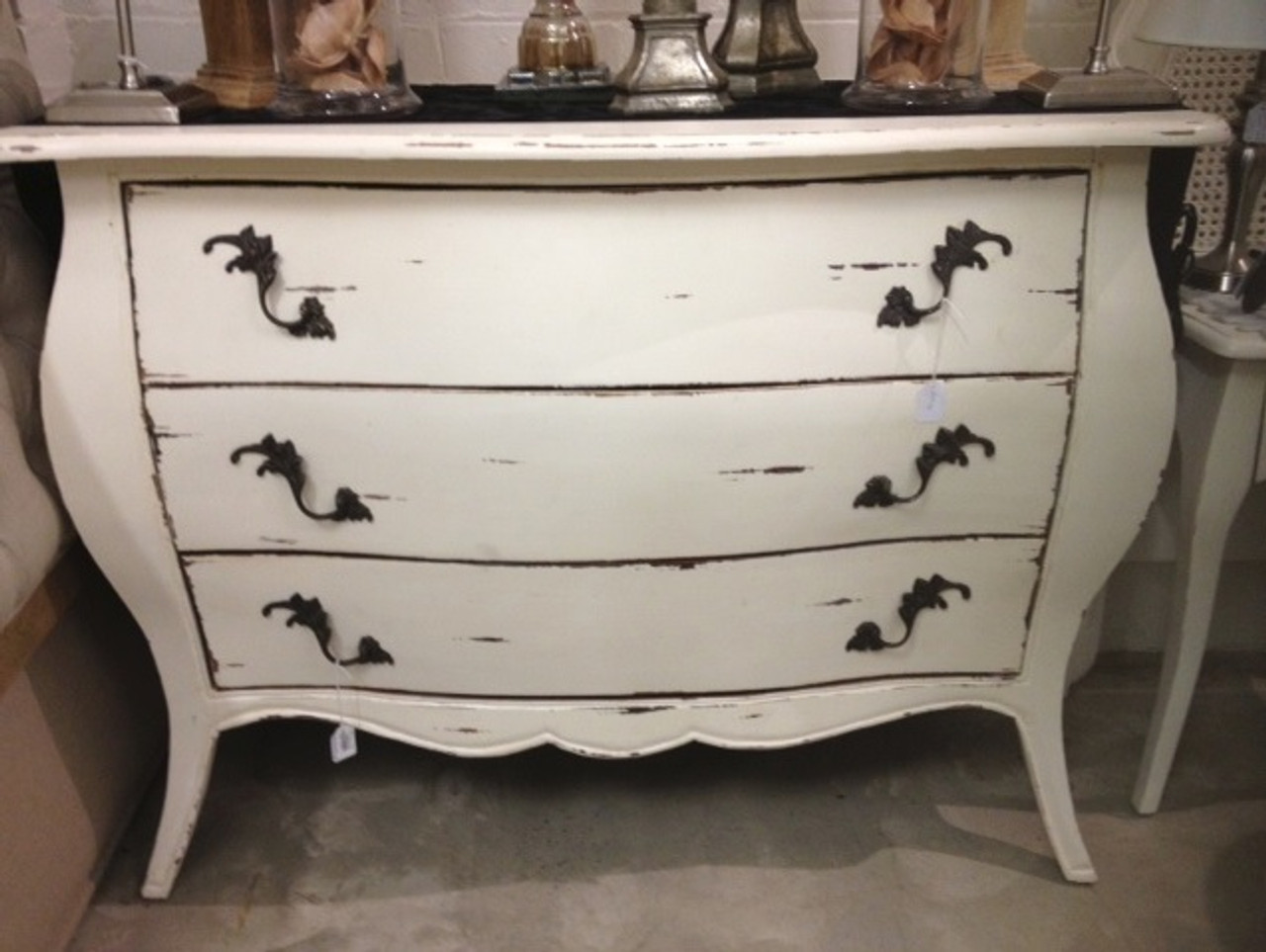Bombe Chest 3 Drawer Size 91h X 117w X 50d Cm Furniture