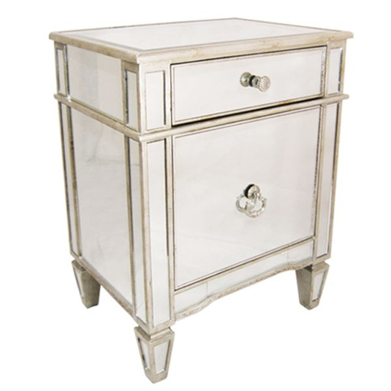 Antique Mirrored Bedside Cabinet Mirrored Antique Furniture