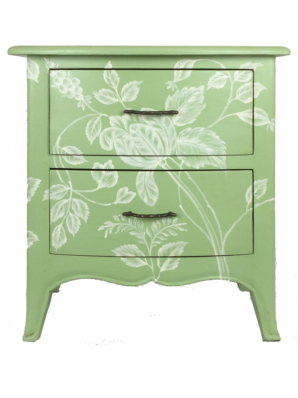 Bow Front Bedside Cabinet Size 68h X 60w X 40d Cm Furniture