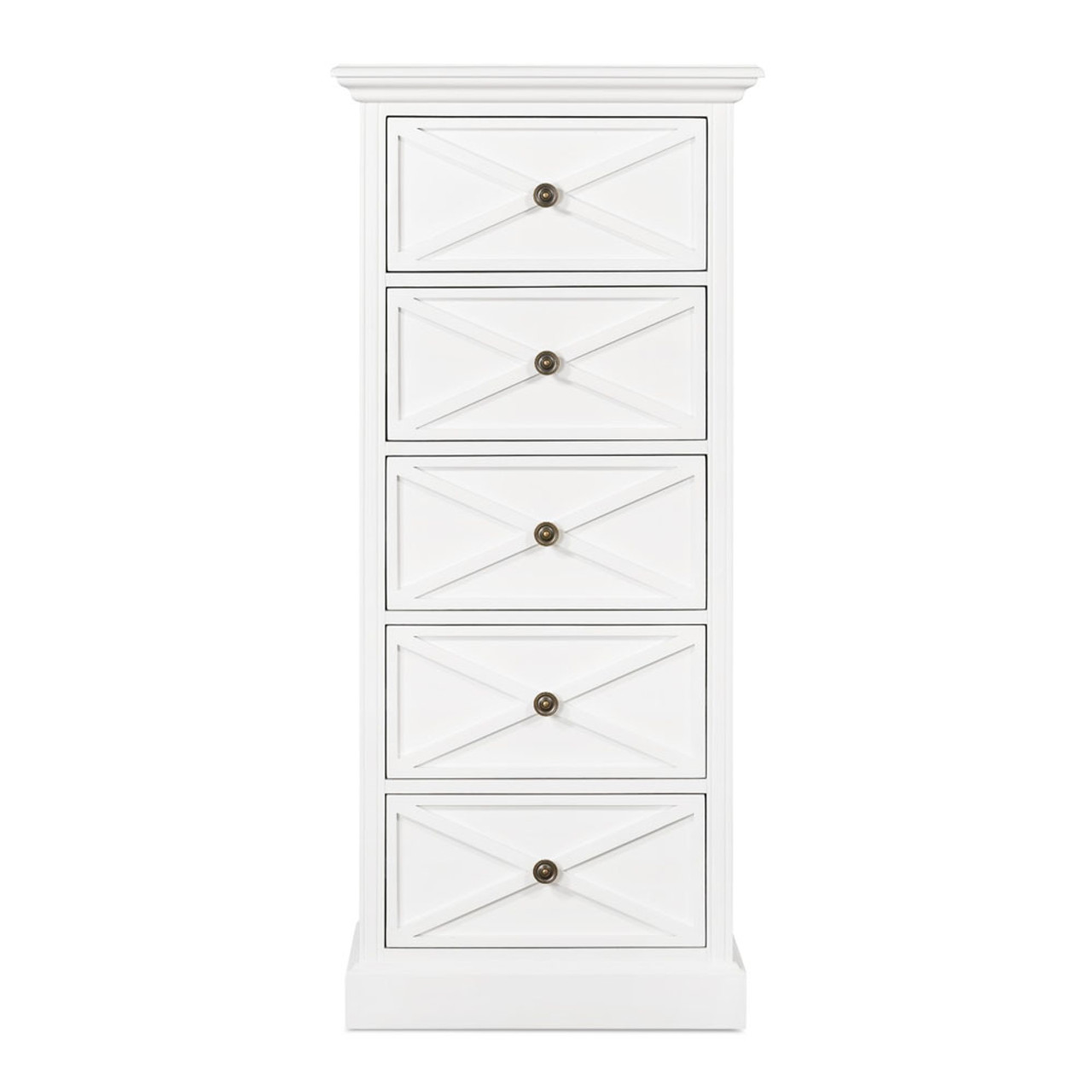 Hamptons Cross Tallboy Drawers White Hamptons Style Furniture