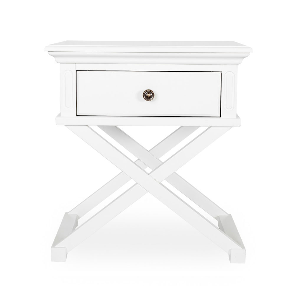 Hamptons Cross Side Table White Hamptons Style Sorrento Furniture