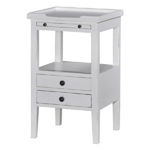 Eton 2 Drawer Side Table w/ Pull-out Shelf - Size: 69H x 42W x 32D (cm) Eton 2 Drawer Side Table w/ Pull-out Shelf - Size: 69H x 42W x 32D (cm)