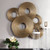 Ahmet Gold Rings Wall Decor - Size: 74H x 90W x 7D (cm) - Contemporary style