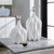 Klara White Bottles - S/2 - Size: 43H x 21W x 21D (cm) - Geometric style