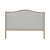 Antoinette Upholstered Bedhead King - Weathered Oak /Natural Linen - French Provincial style