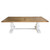 Hamptons Long Island Trestle 240cm Dining Table - Natural Oak/White - Hamptons style