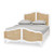 Covington Rattan Bed Queen - Size: 140H x 162W x 226D (cm) - French Provincial style Covington Rattan Bed Queen - Size: 140H x 162W x 226D (cm) - French Provincial style