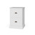 Emerson 2 Drawer Filing Cabinet - True White - Size: 50H x 46W x 75D (cm) - Hamptons style