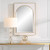 Crisanta Gloss White Arch Mirror - Size: 95H x 64W x 5D (cm) - Mid-Century Modern style
