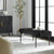 Olivier Modern Black Bench - Size: 48H x 127W x 51D (cm) - Contemporary style