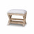 Renoir Rattan X Bench Small - Rattan Natural / Arctic Fabric - Size: 52H x 60W x 42D (cm) - Mid-Century Modern style
