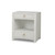 Mornington Open Shelf Linen Wrapped Bedside - Size: 72H x 64W x 46D (cm) - Art Deco style